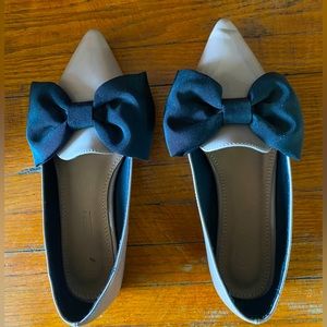 ASOS DESIGN Nude Bow flats